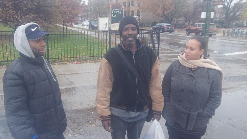 GCA L. Gamblin working w/ Homeless men in Chicago