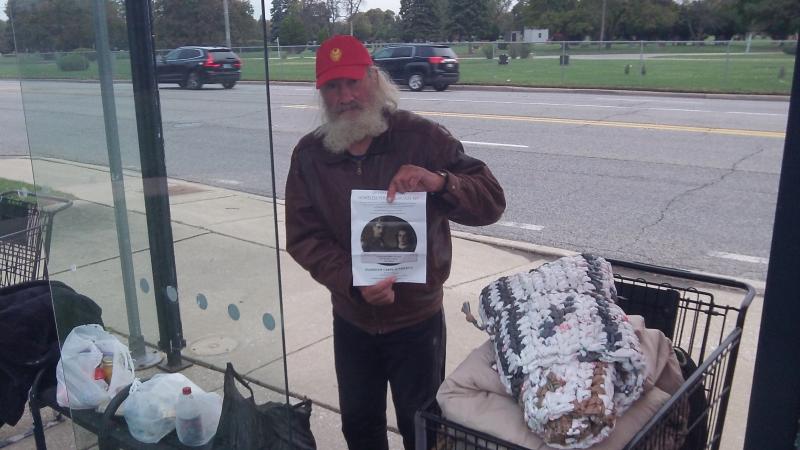 Homeless Man in North Riverside, IL. 